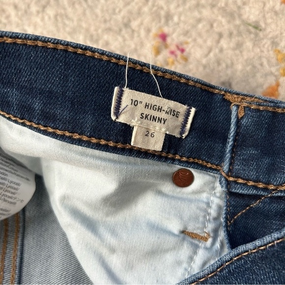 Madewell 10" High-Rise Skinny Jeans in Danny Wash: TENCEL Denim Edition sz 26 - Picture 4 of 6